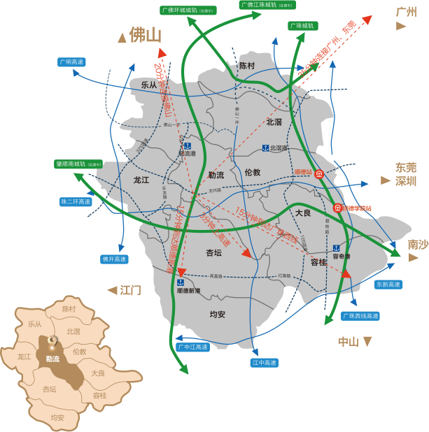 东域金谷-项目交通图
